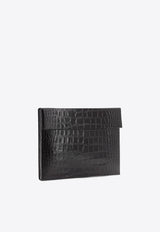 Tom Ford Document Holder in Croc-Embossed Leather Black H0692LCL439N1N001_Black_29838869