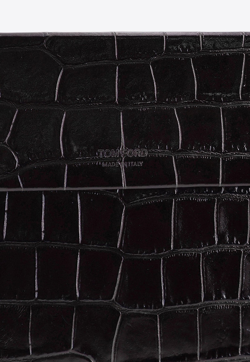 Tom Ford Document Holder in Croc-Embossed Leather Black H0692LCL439N1N001_Black_29838869