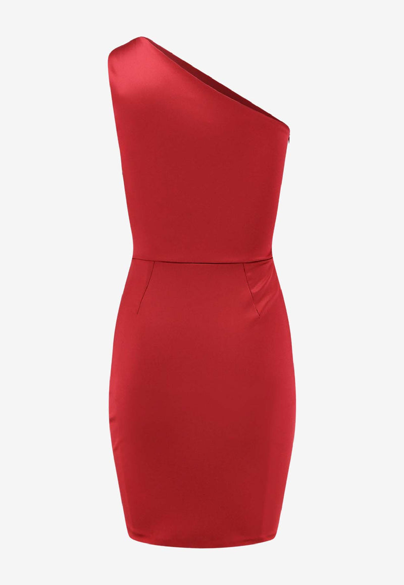 CHIARA BONI La Petite Robe Zenax One-Shoulder Mini Satin Dress Red ABCZENAXSATBS401_Brown_35065880