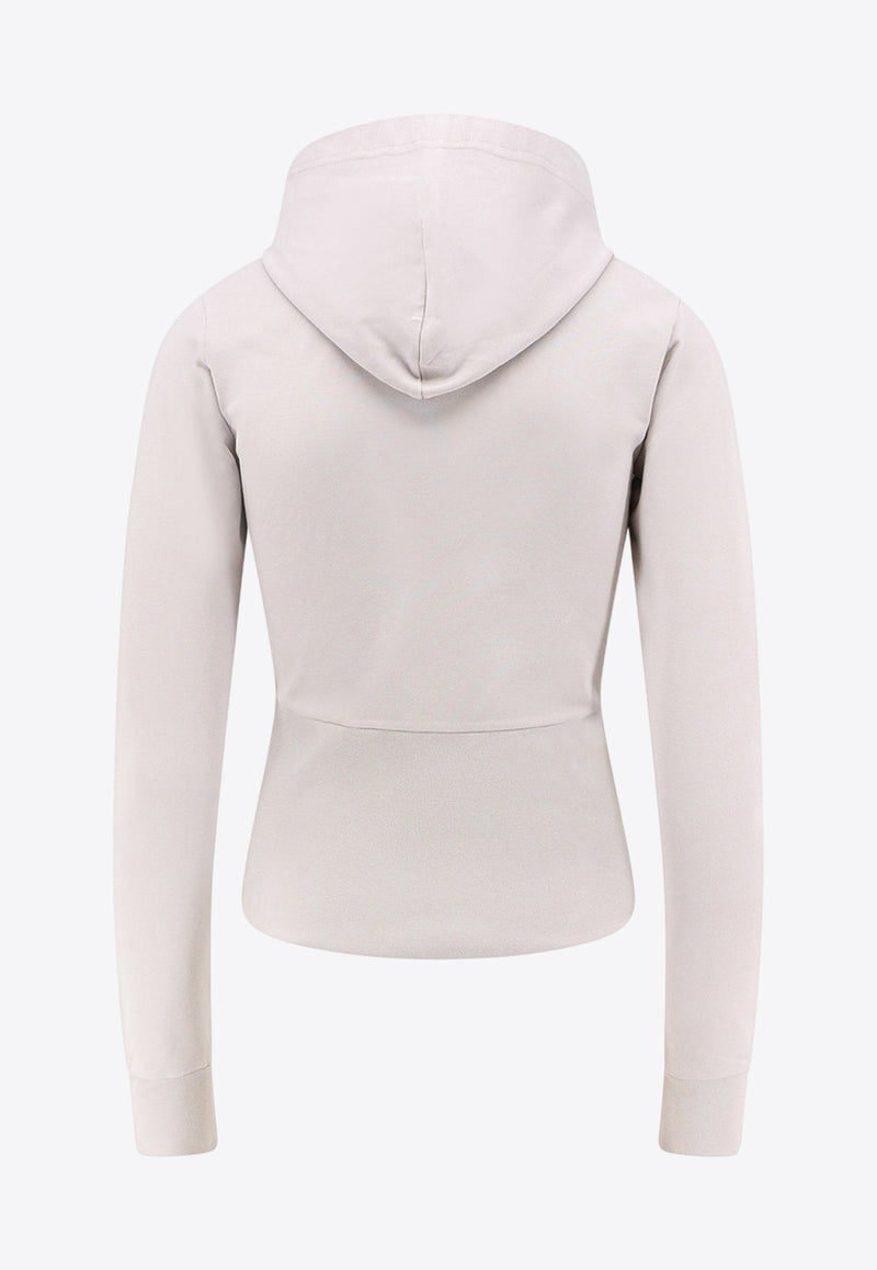 Balenciaga Zip-Up Hooded Logo Sweatshirt Off-white 850427TTVI29012_DIRTY WHITE_30005340