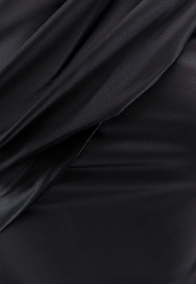 CHIARA BONI La Petite Robe Zenax One-Shoulder Mini Satin Dress Black ABCZENAXSATBS37_Black_35066060