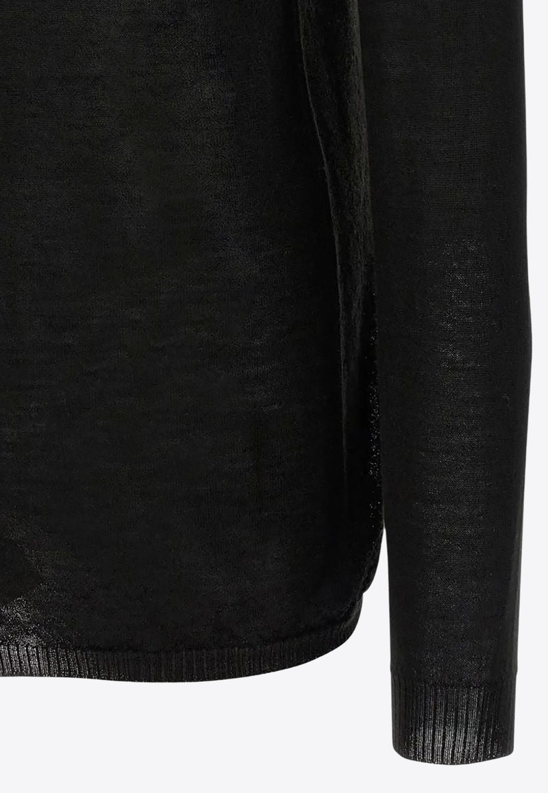 Rick Owens Biker Level Long-Sleeved Sweater Black RU02E1622ML_09