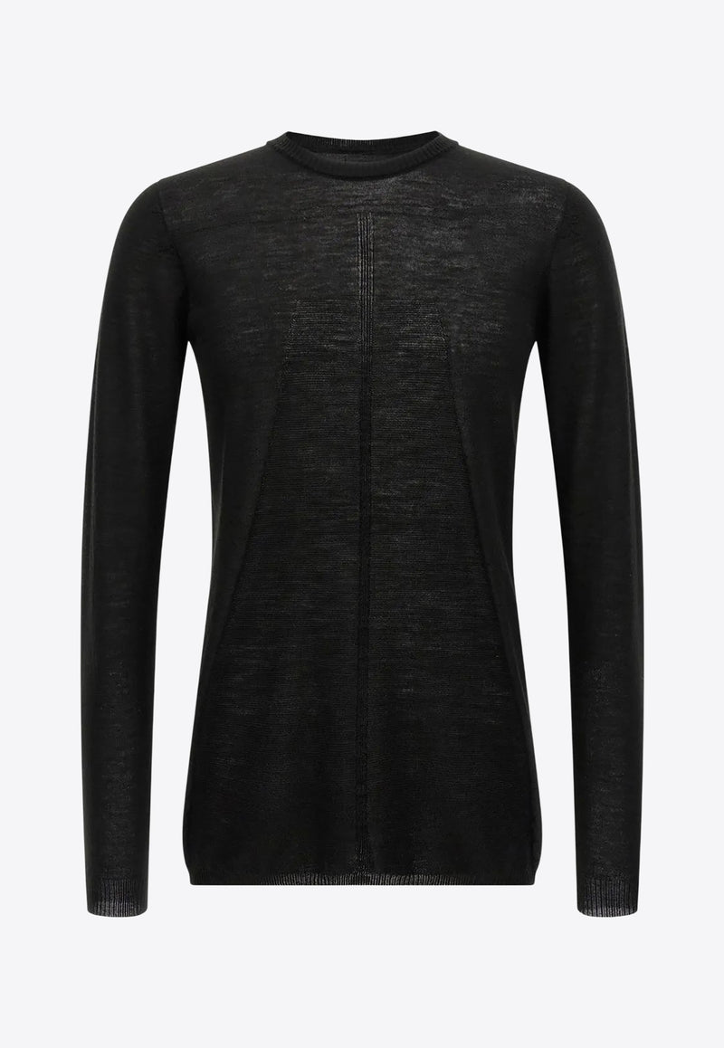Rick Owens Biker Level Long-Sleeved Sweater Black RU02E1622ML_09