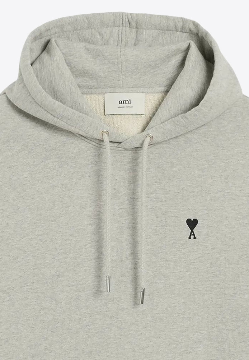 AMI PARIS Ami De Coeur Drawstring Hoodie Gray HSW764730_0951
