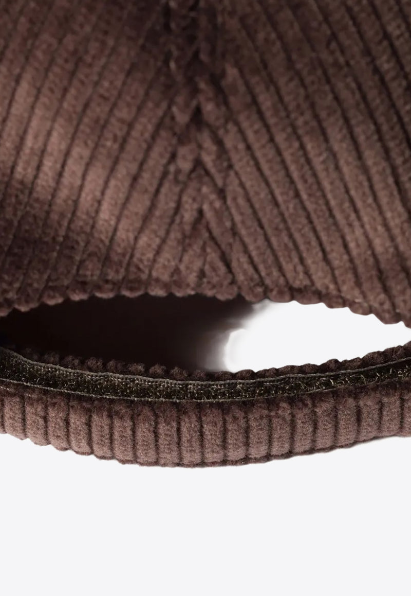 Miu Miu Logo Patch Corduroy Baseball Cap Brown 5HC1792F81_F0192