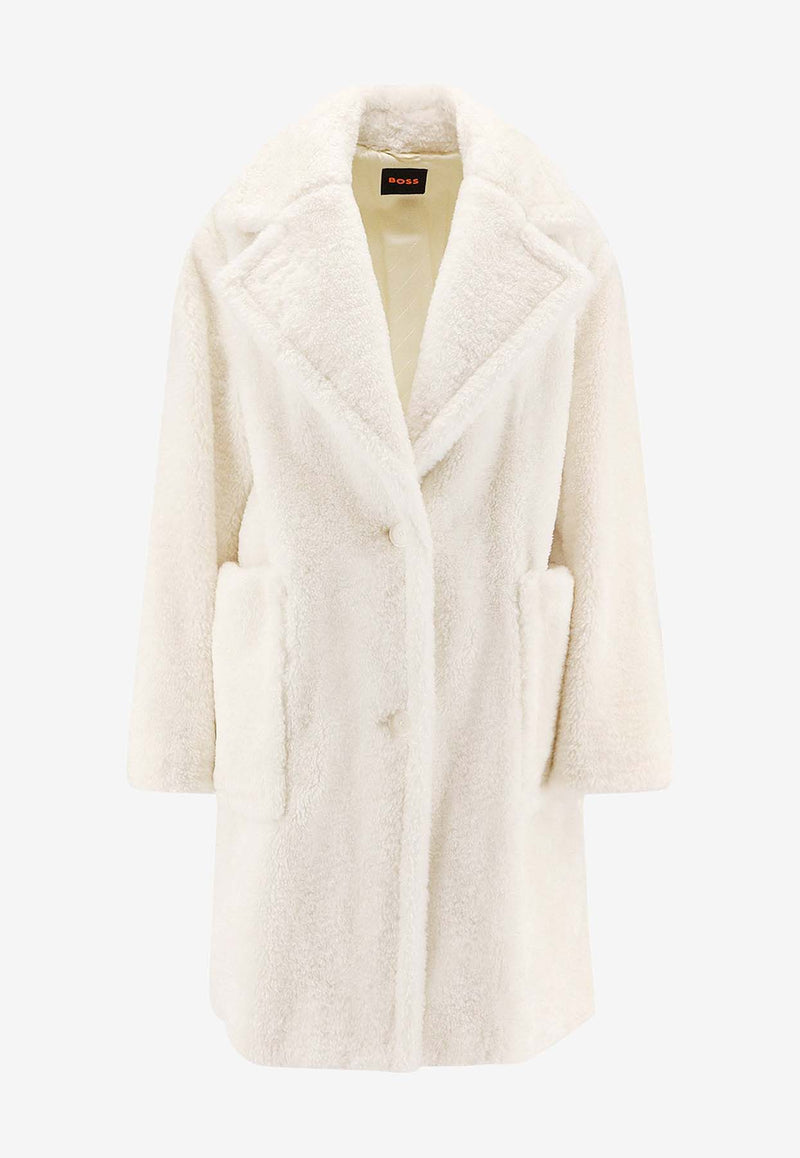 Hugo Boss Catedy Faux Fur Coat White 50548583118_OPEN WHITE_30893642