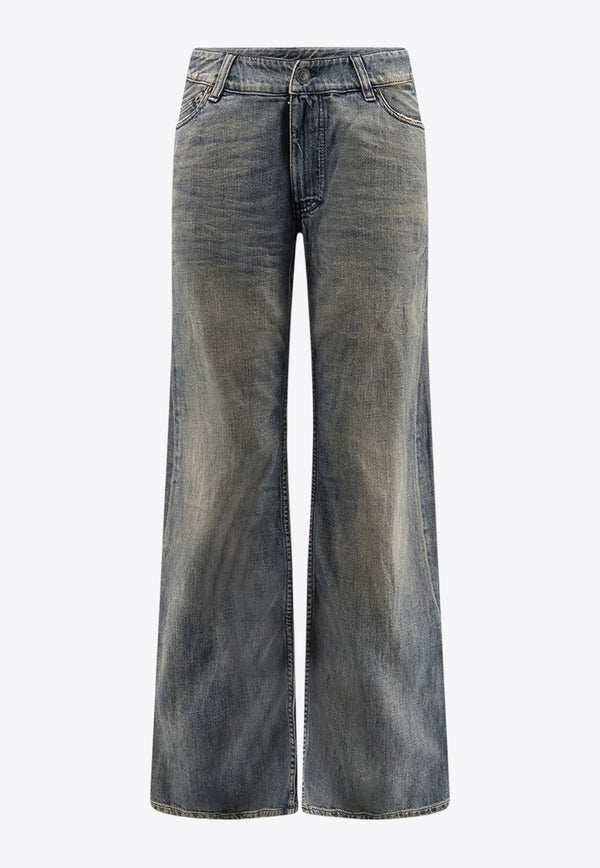 Balenciaga Curved-Waist Faded Jeans Blue 848019TTW763394_Blue giallo_37029897