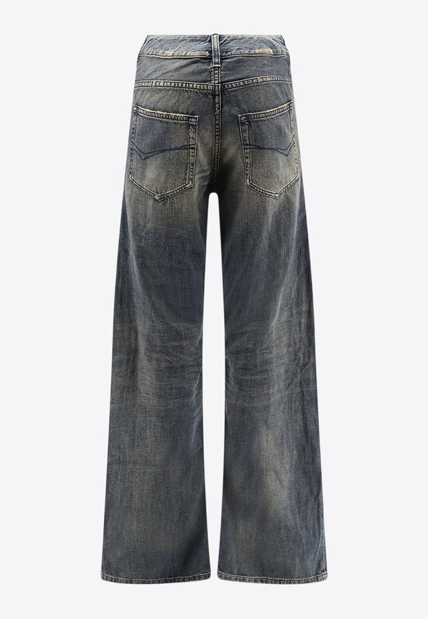 Balenciaga Curved-Waist Faded Jeans Blue 848019TTW763394_Blue giallo_37029897