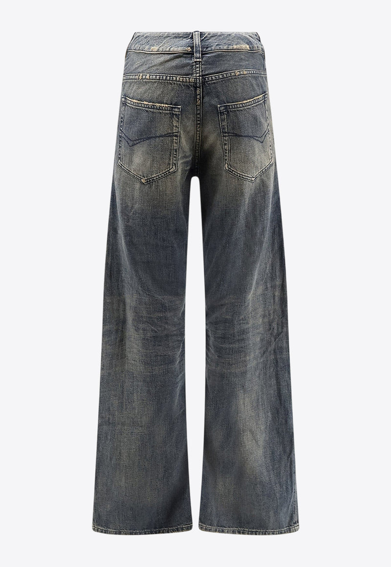 Balenciaga Curved-Waist Faded Jeans Blue 848019TTW763394_Blue giallo_37029897