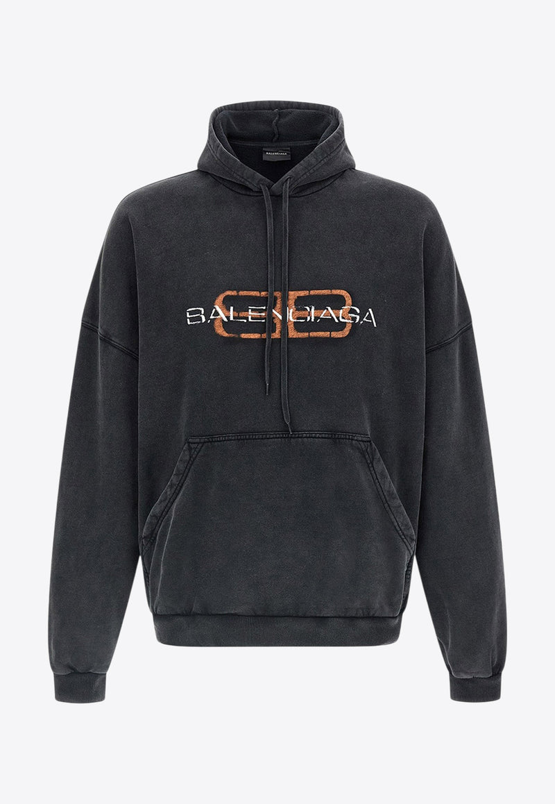 Balenciaga BB Icon Stencil Oversized Hoodie Black 850349TTVD71041_FADED BLACK_37029898