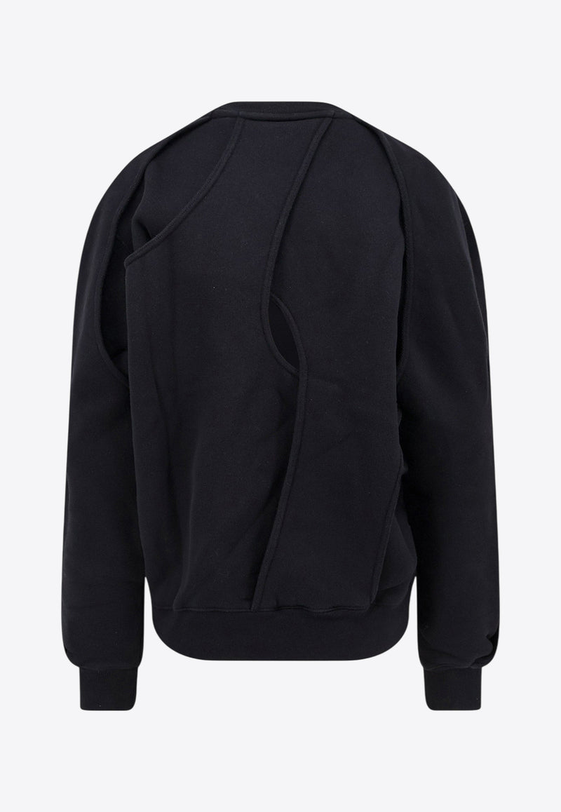 Axel Arigato Linear Sweatshirt with Cut-Outs Black A3423002BLACK_Black_33002010