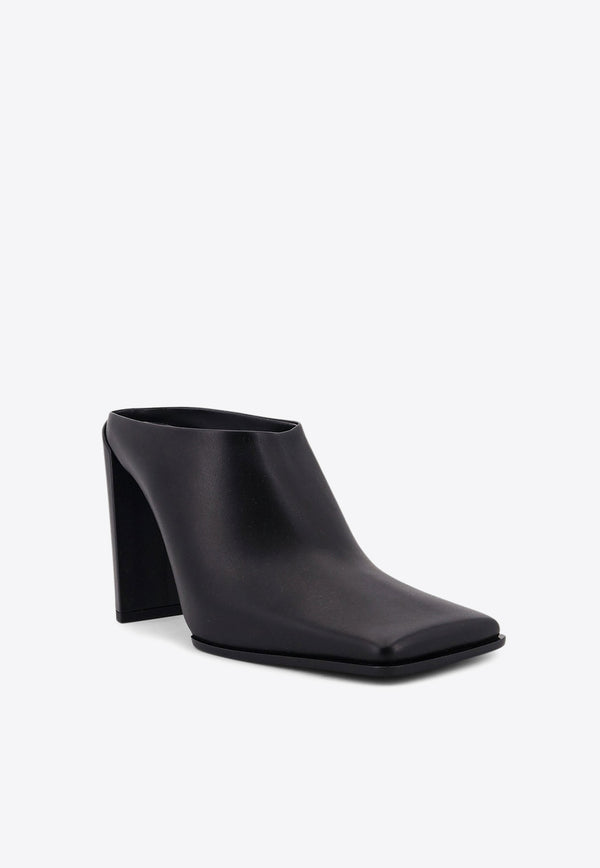 Alaïa 90 Square-Toe Mules in Calf Leather Black AA3M2006I049999_Black_30005043