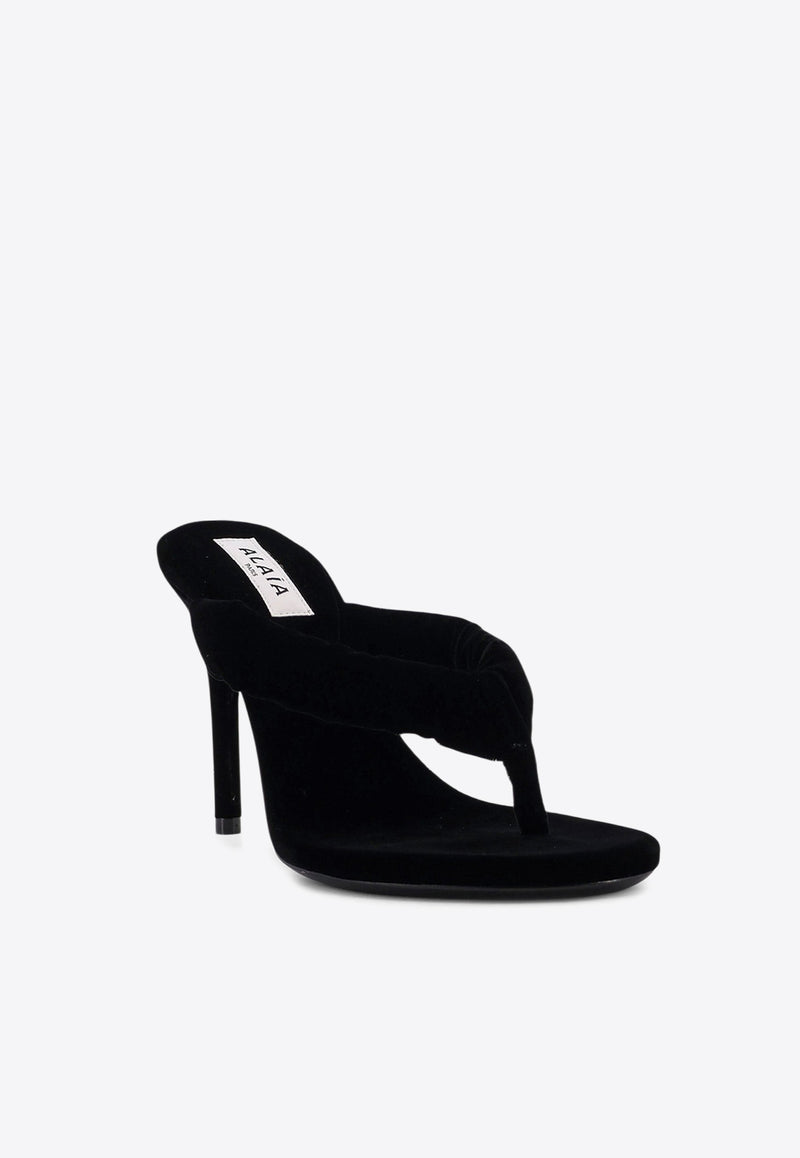 Alaïa 90 Velvet Thong Sandals Black AA3S2005A014999_Black_30005053