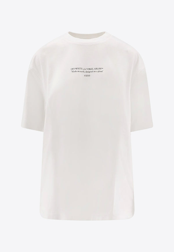 Off-White Slogan Print Crewneck T-shirt White OWAA13FF25JER0030110_White_31986629