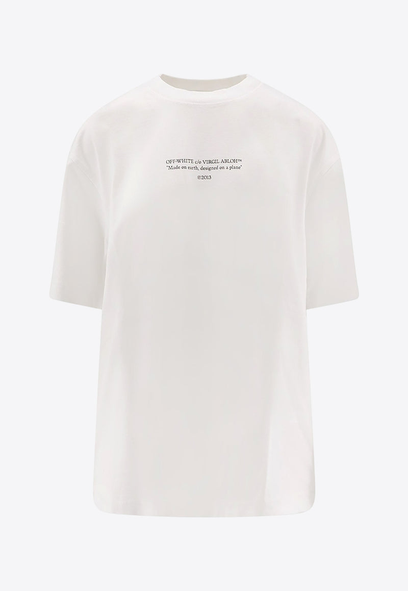 Off-White Slogan Print Crewneck T-shirt White OWAA13FF25JER0030110_White_31986629
