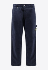 Stone Island Straight-Leg Velvet Pants Blue K2S153100023S0228V0020_Blue_29842621