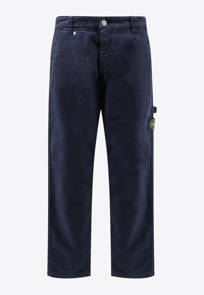 Stone Island Straight-Leg Velvet Pants Blue K2S153100023S0228V0020_Blue_29842621