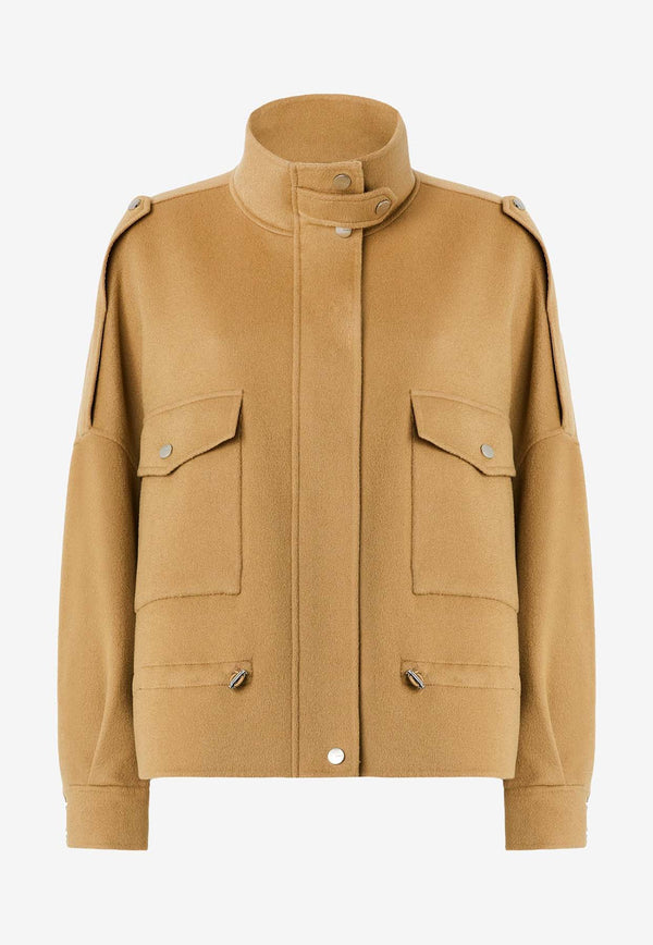 PINKO Crostino Zip-Up Wool-Blend Coats Camel 105341A2XMCAM_Camel_29839600
