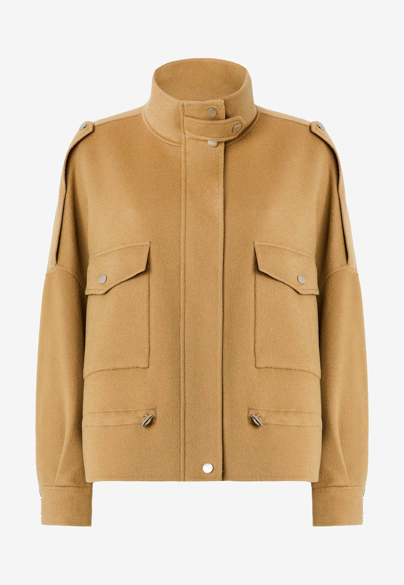 PINKO Crostino Zip-Up Wool-Blend Coats Camel 105341A2XMCAM_Camel_29839600