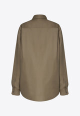 The Row Pino Long-Sleeved Wool Shirt Beige 10275W4084MYB_MILITARY BEIGE_29856075