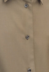 The Row Pino Long-Sleeved Wool Shirt Beige 10275W4084MYB_MILITARY BEIGE_29856075