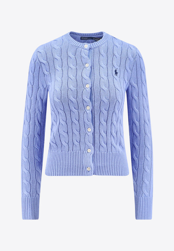 Polo Ralph Lauren Cable Knit Logo Cardigan Light Blue 211971868009_NEWLITCHFIELDBLUE_38331400
