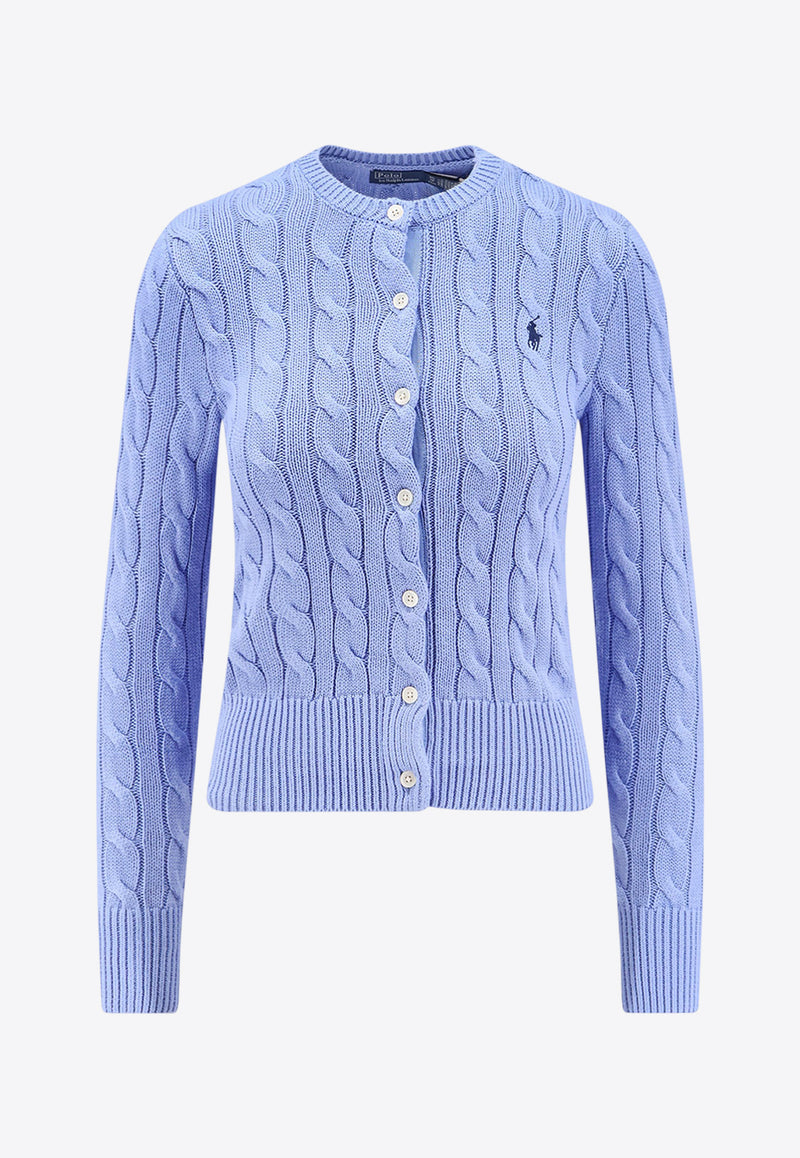 Polo Ralph Lauren Cable Knit Logo Cardigan Light Blue 211971868009_NEWLITCHFIELDBLUE_38331400