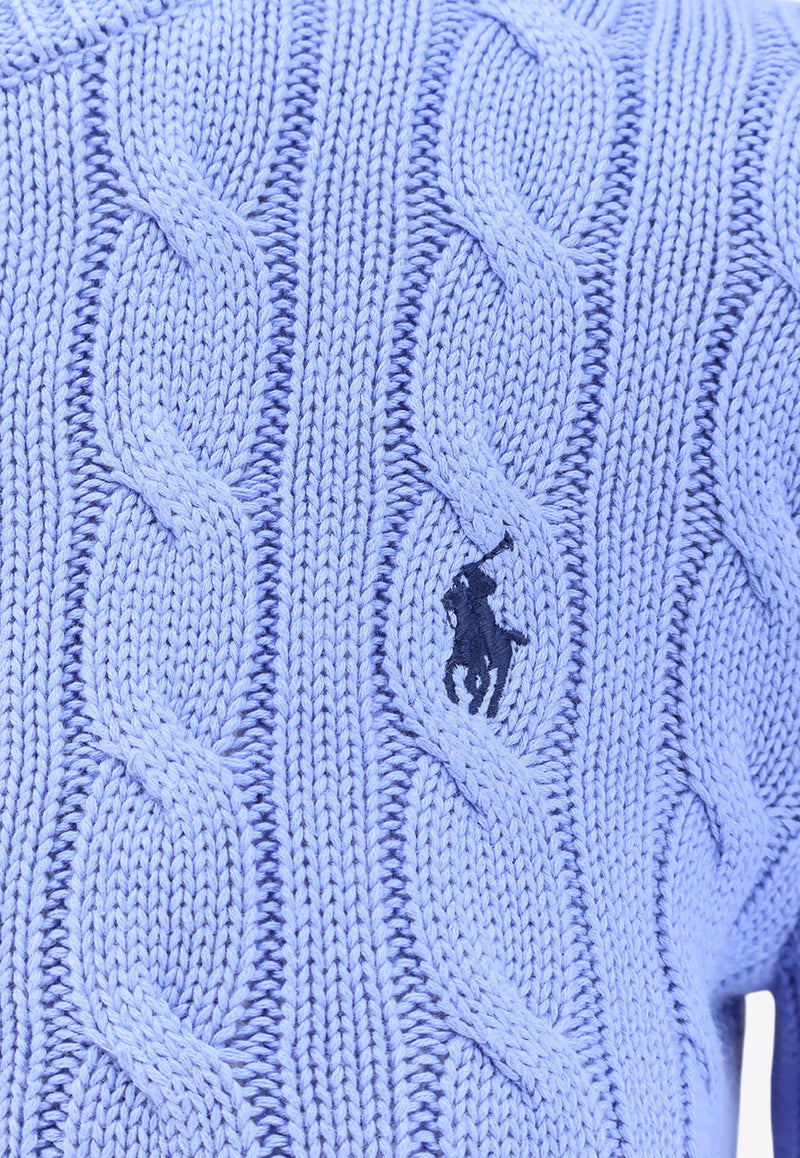 Polo Ralph Lauren Cable Knit Logo Cardigan Light Blue 211971868009_NEWLITCHFIELDBLUE_38331400