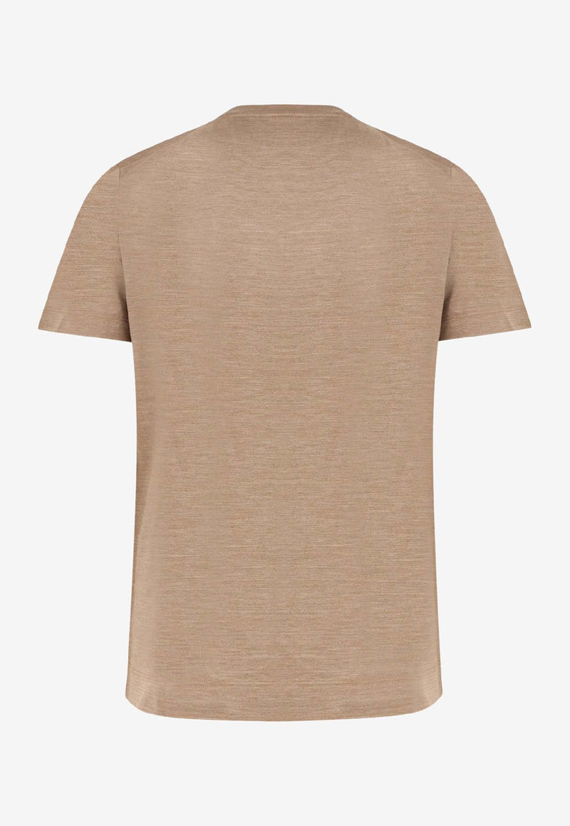 Hugo Boss Layered Logo T-shirt Brown 50549333216_Brown_30893759