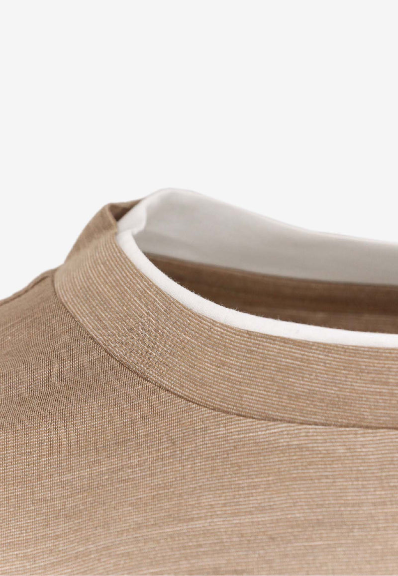 Hugo Boss Layered Logo T-shirt Brown 50549333216_Brown_30893759