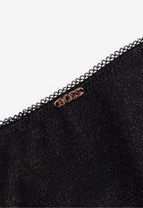 Hugo Boss Lace-Trimmed Lurex Thongs - Set of 3 Black 50550374001_Black_30893738