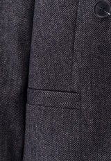 Hugo Boss Double-Breasted Wool-Blend Blazer Blue 50547682408_Blue_30893615