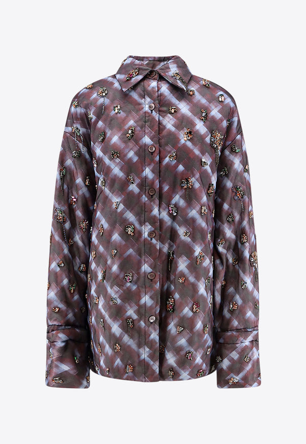 Dries Van Noten Cartan Embellished Shirt Purple 2520107922111358_Purple_29842831