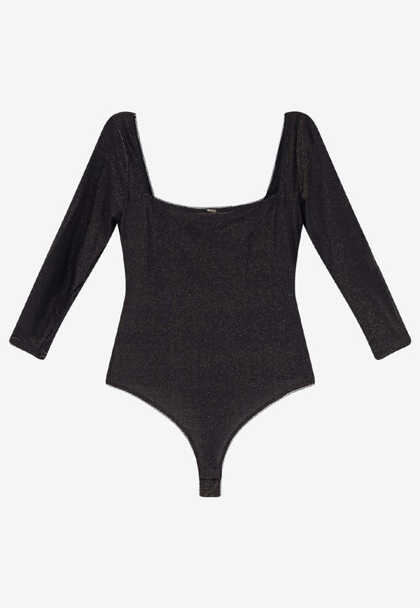 Hugo Boss Long-Sleeved Lurex Bodysuit Black 50550349001_Black_30893695