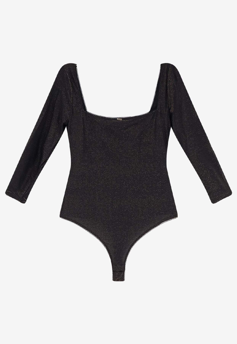 Hugo Boss Long-Sleeved Lurex Bodysuit Black 50550349001_Black_30893695