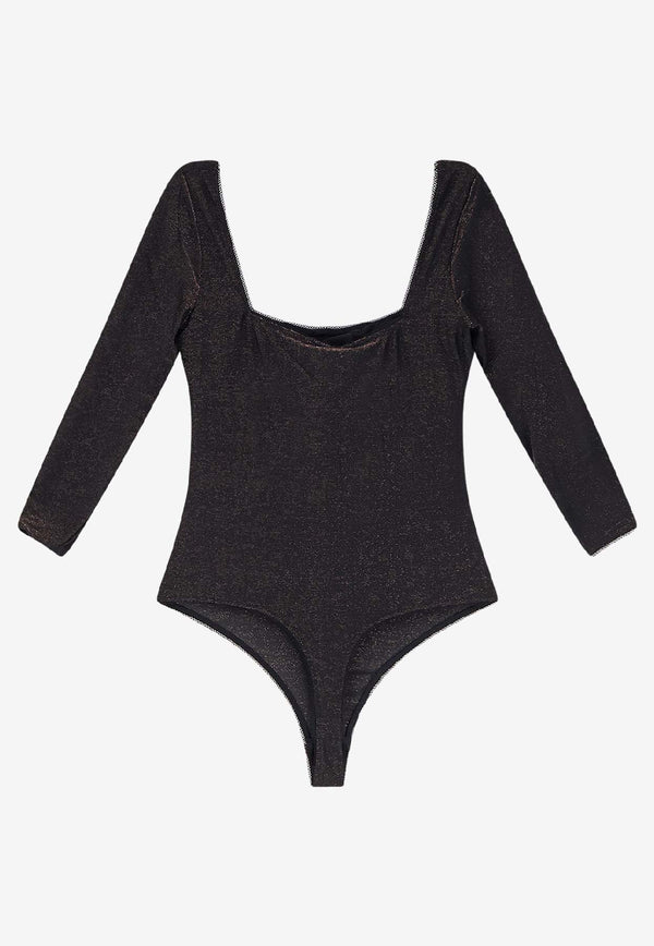 Hugo Boss Long-Sleeved Lurex Bodysuit Black 50550349001_Black_30893695