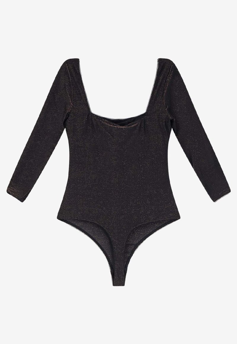Hugo Boss Long-Sleeved Lurex Bodysuit Black 50550349001_Black_30893695