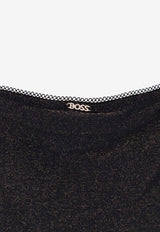 Hugo Boss Long-Sleeved Lurex Bodysuit Black 50550349001_Black_30893695