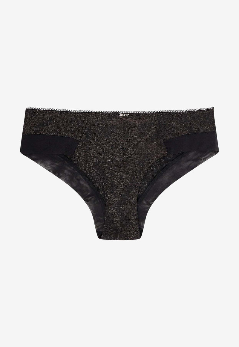 Hugo Boss Lace-Trimmed Top and Brief Set - Set of 2 Black 50550368001_Black_30893645