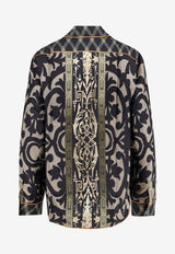 Pierre-Louis Mascia Aloe Printed Silk Buttoned Shirt Multicolor ALOESCML10642516219101_MultiColour_35065975