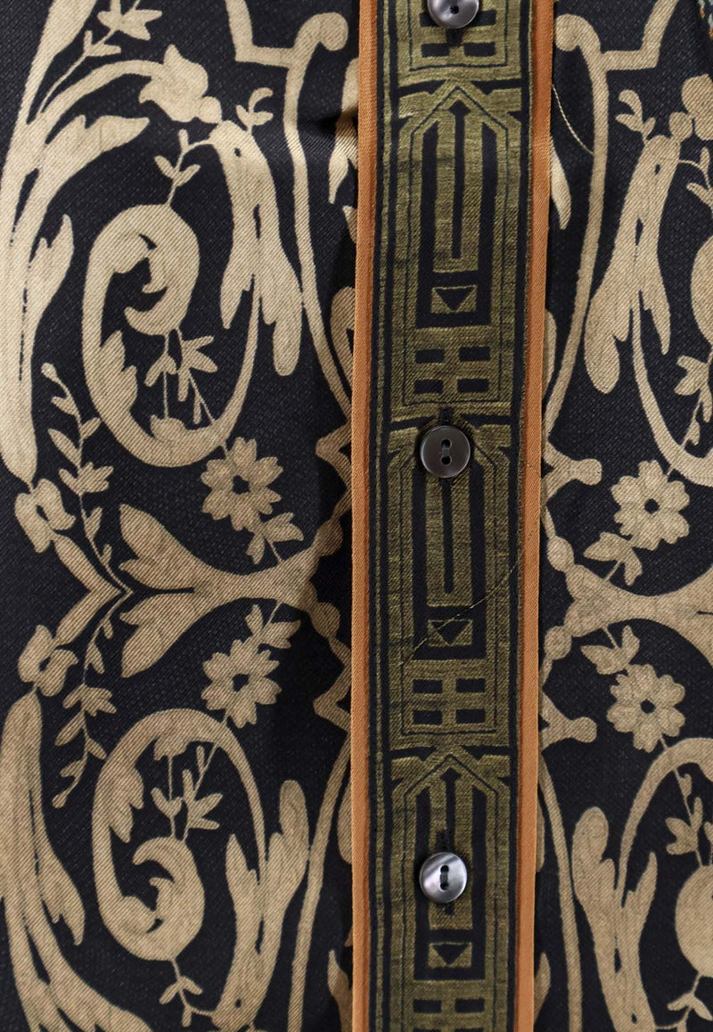 Pierre-Louis Mascia Aloe Printed Silk Buttoned Shirt Multicolor ALOESCML10642516219101_MultiColour_35065975