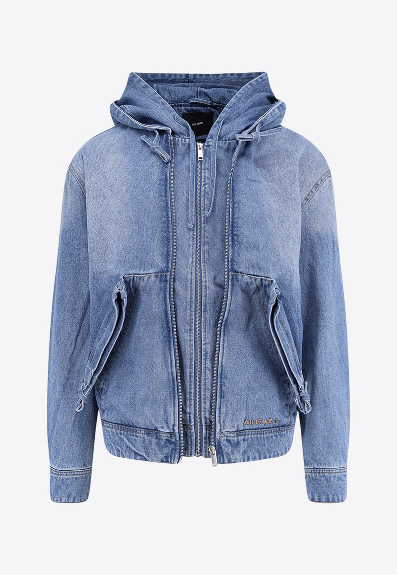 Axel Arigato Reed Zip-Up Denim Jacket with Hood Blue A3156001LIGHTBLUE_Clear Blue_33001970