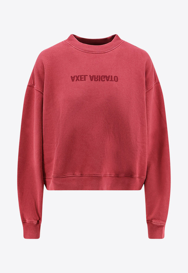 Axel Arigato Distorted Logo Washed Sweatshirt Burgundy A3013004BURGUNDY_Purple_33001994