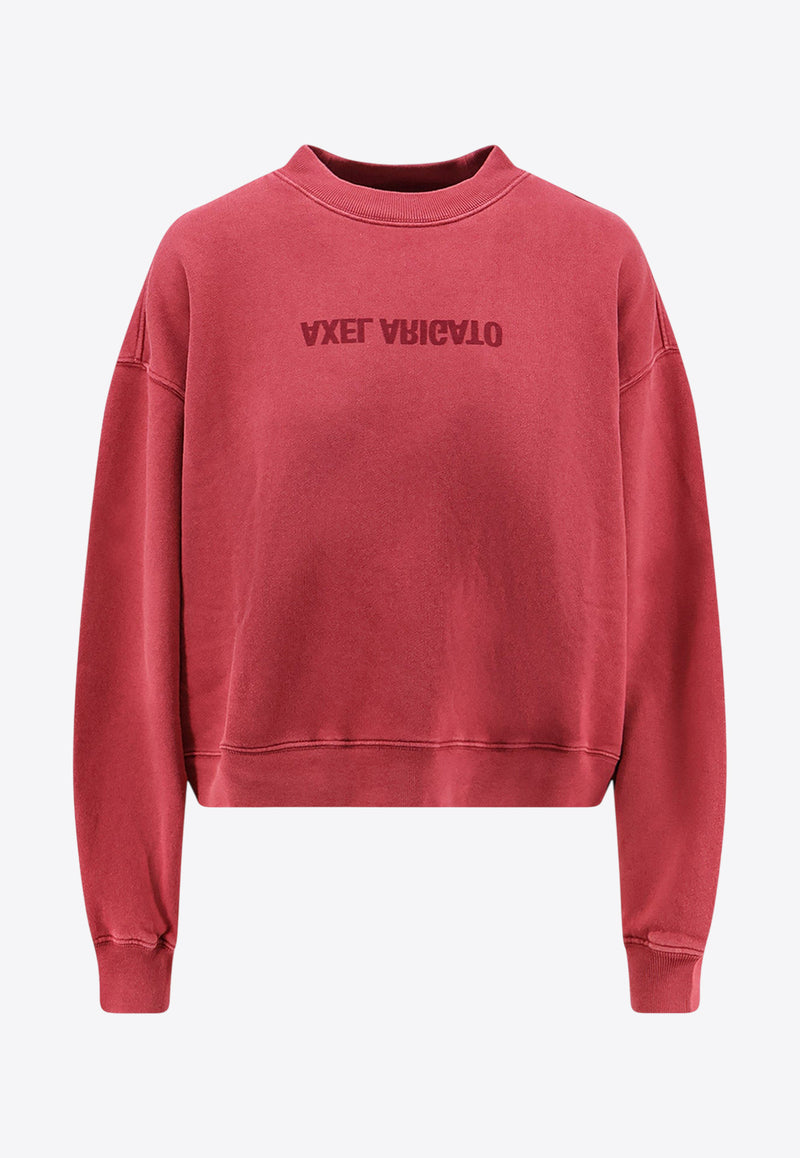 Axel Arigato Distorted Logo Washed Sweatshirt Burgundy A3013004BURGUNDY_Purple_33001994
