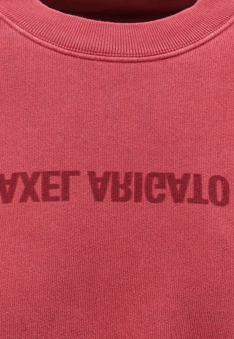 Axel Arigato Distorted Logo Washed Sweatshirt Burgundy A3013004BURGUNDY_Purple_33001994