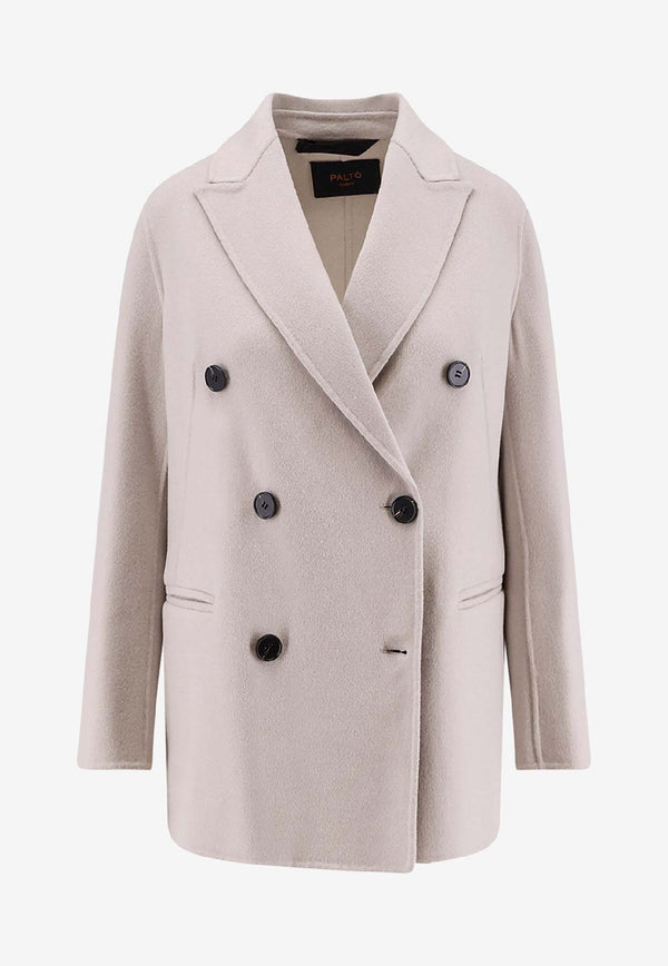 Paltò Ariella Double-Breasted Wool Coat Beige B51PDARIEDOU702_Bianco grigio_35065885
