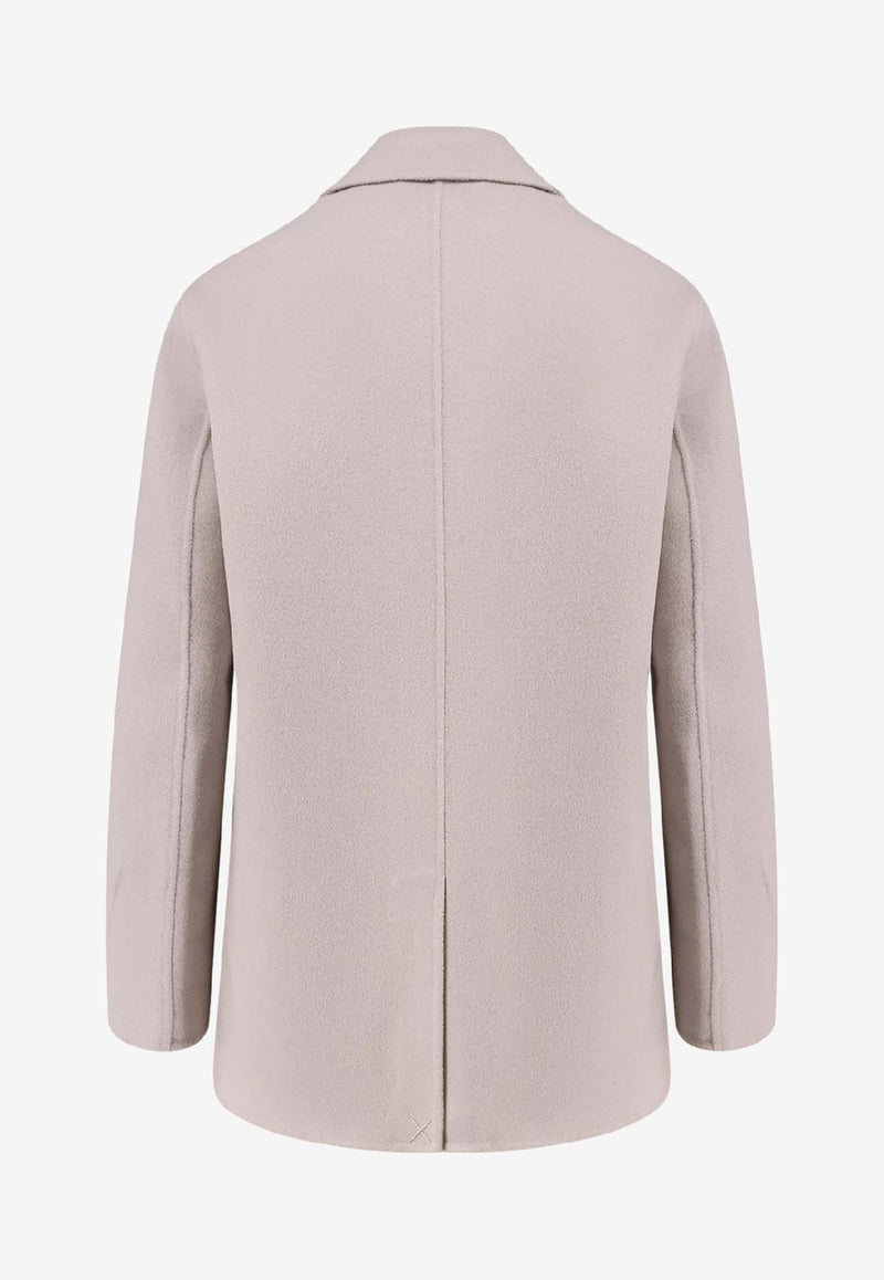 Paltò Ariella Double-Breasted Wool Coat Beige B51PDARIEDOU702_Bianco grigio_35065885