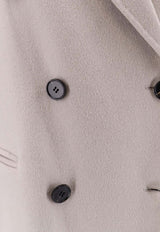 Paltò Ariella Double-Breasted Wool Coat Beige B51PDARIEDOU702_Bianco grigio_35065885