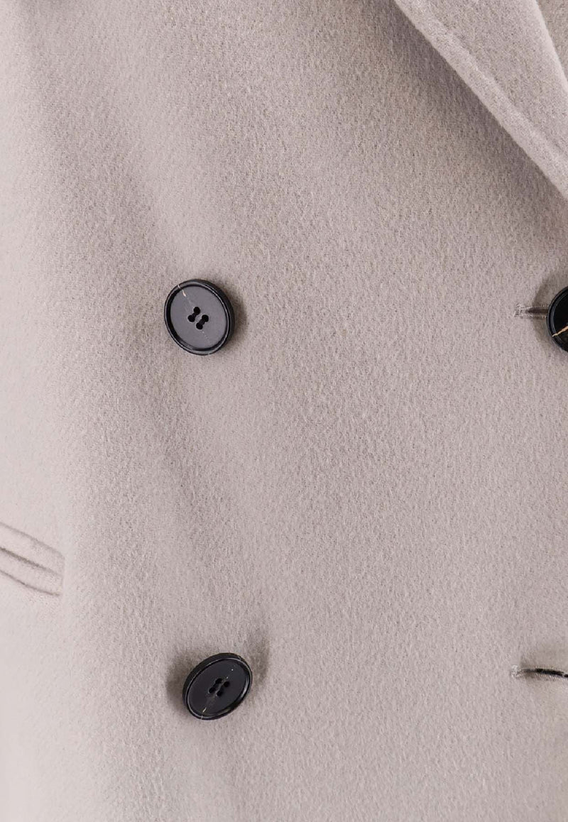 Paltò Ariella Double-Breasted Wool Coat Beige B51PDARIEDOU702_Bianco grigio_35065885