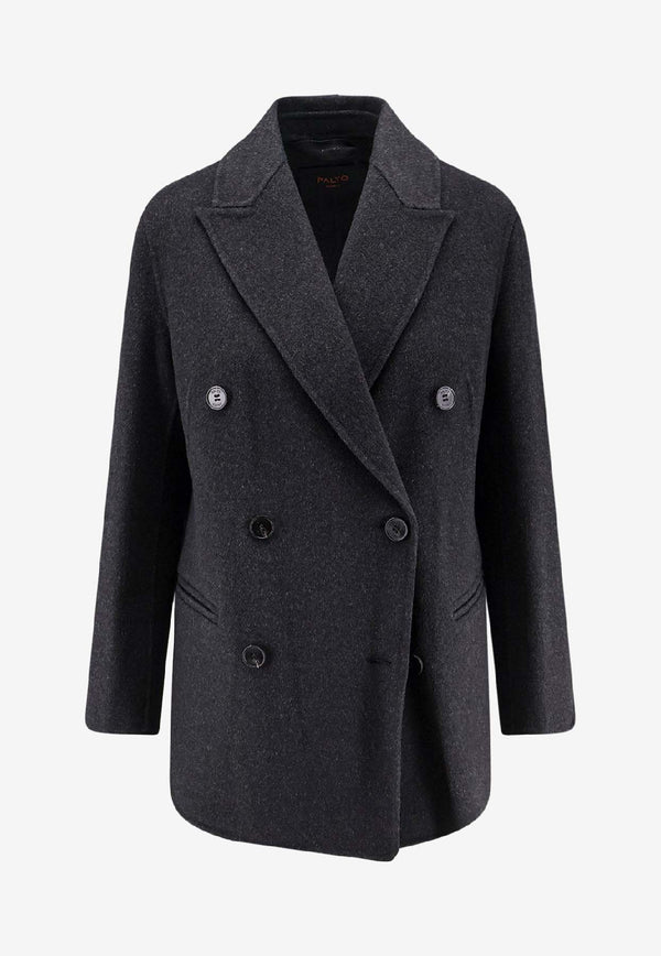 Paltò Ariella Double-Breasted Wool Coat Gray B51PDARIEDOU772_Anthracite_35066072